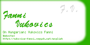 fanni vukovics business card